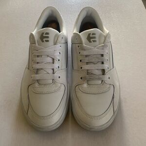 ETNIES Senix LO Men’s White Leather Lace Up Skate Sneakers Size 10